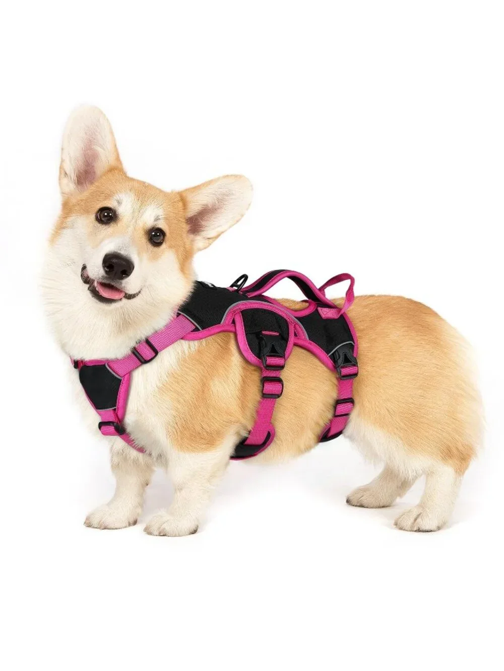 Size Small Pink Escape Proof Dog Harness for Small, No Pull with Lift Handle